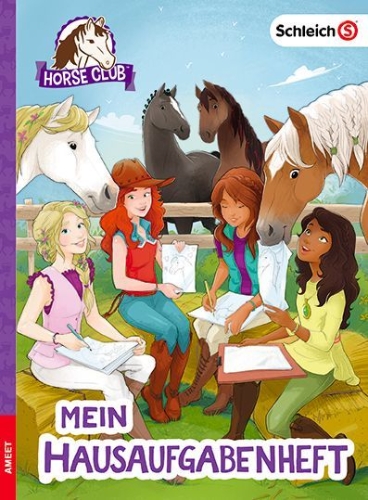 Buchcover und Innenansicht für das Buch: SCHLEICH® Horse Club - Mein Hausaufgabenheft