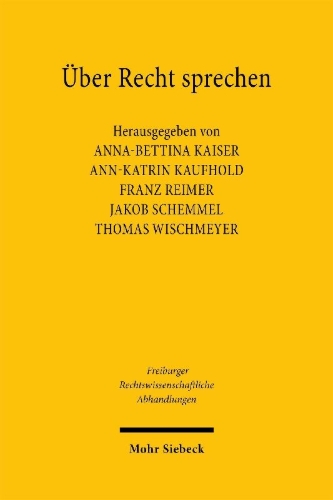Buchcover und Innenansicht für das Buch: Über Recht sprechen