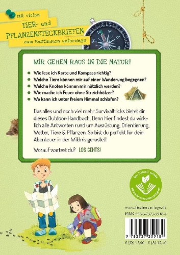 Buchcover und Innenansicht für das Buch: Das Outdoor-Entdeckerhandbuch