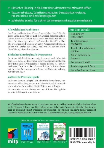 Buchcover und Innenansicht für das Buch: LibreOffice 24