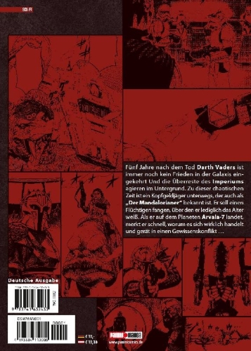 Buchcover und Innenansicht für das Buch: Star Wars: The Mandalorian (Manga) 01