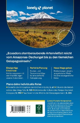 Buchcover und Innenansicht für das Buch: LONELY PLANET Reiseführer Ecuador & Galápagosinseln