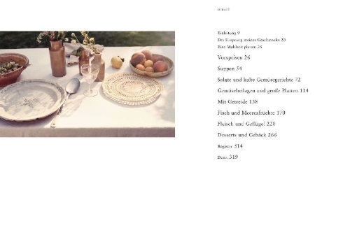 Buchcover und Innenansicht für das Buch: Mittelmeerküche. Ein Kochbuch