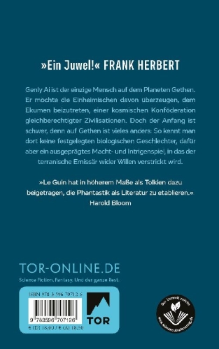 Buchcover und Innenansicht für das Buch: The Left Hand of Darkness