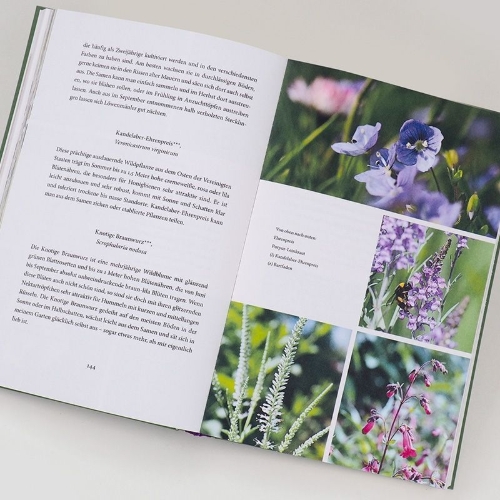 Buchcover und Innenansicht für das Buch: Gardening for Bumblebees