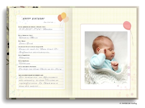 Buchcover und Innenansicht für das Buch: DEIN LEBEN IN EINEM BUCH (beige)