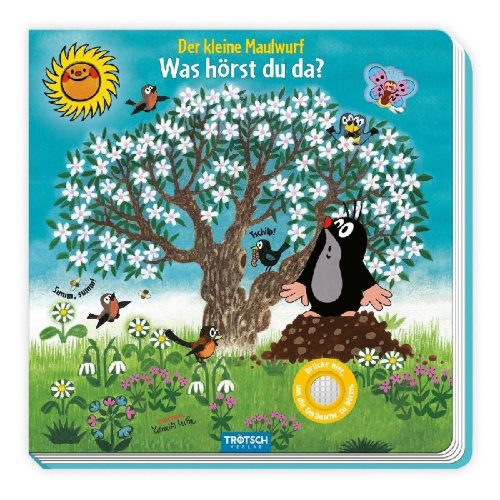 Buchcover und Innenansicht für das Buch: Trötsch Der kleine Maulwurf Soundbuch Was hörst du da