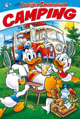 Buchcover und Innenansicht für das Buch: Lustiges Taschenbuch Camping 01