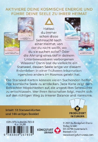 Buchcover und Innenansicht für das Buch: Starseed Orakel