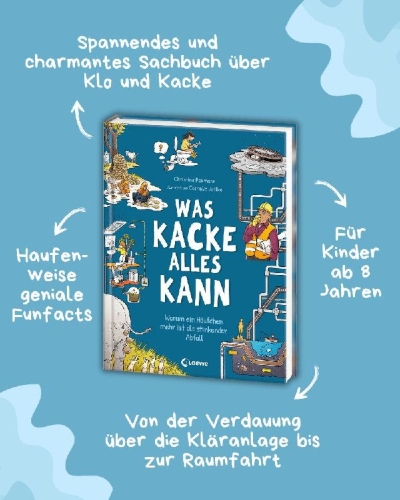 Buchcover und Innenansicht für das Buch: Was Kacke alles kann