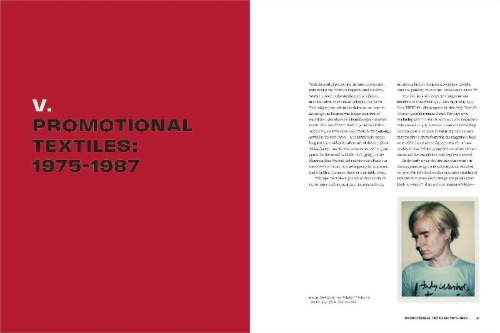 Buchcover und Innenansicht für das Buch: Andy Warhol: The Complete Textiles and Fashion