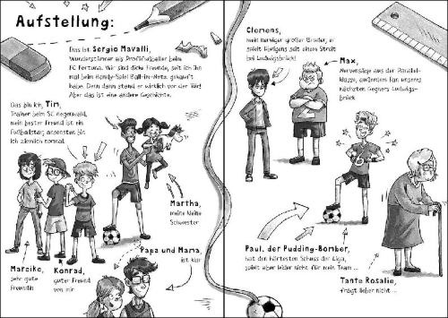 Buchcover und Innenansicht für das Buch: Tims geheimes Fußball-Tagebuch (Band 1) - Elf Freunde und ich!
