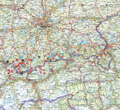 Buchcover und Innenansicht für das Buch: Wandern mit Öffis Münchner Berge
