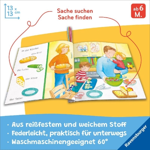Buchcover und Innenansicht für das Buch: Mein Knuddel-Knautsch-Buch - Sachen suchen. Mein Zuhause