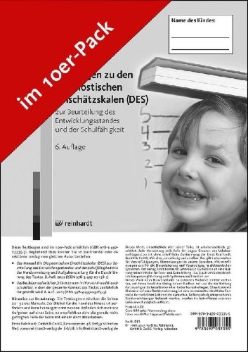 Buchcover und Innenansicht für das Buch: Testbogen zu den Diagnostischen Einschätzskalen (DES) zur Beurteilung des Entwicklungsstandes und der Schulfähigkeit