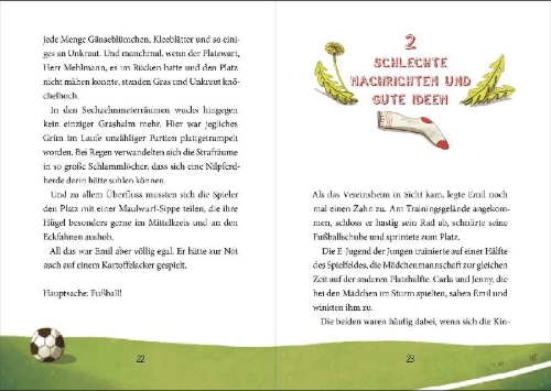 Buchcover und Innenansicht für das Buch: FC Stinkesocke - Glücksbringer wäscht man nicht