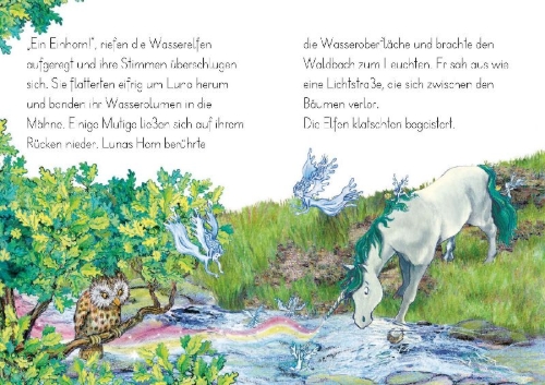 Buchcover und Innenansicht für das Buch: LESEZUG/2. Klasse: Einhorn Luna. Die Suche nach dem Zauberkristall