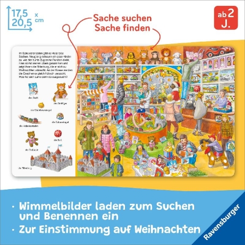 Buchcover und Innenansicht für das Buch: Sachen suchen - Frohe Weihnachten