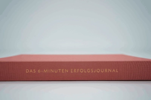 Buchcover und Innenansicht für das Buch: Das 6-Minuten-Erfolgsjournal (mittelblau)