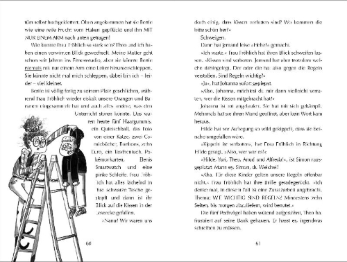 Buchcover und Innenansicht für das Buch: Die fieseste Lehrerin der Welt