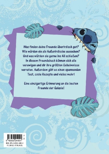 Buchcover und Innenansicht für das Buch: Disney Stitch: Meine Freunde