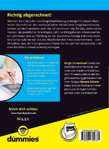Buchcover und Innenansicht für das Buch: Lohn- und Gehaltsabrechnung für Dummies