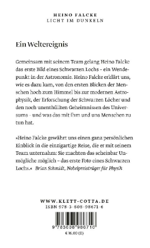 Buchcover und Innenansicht für das Buch: Licht im Dunkeln