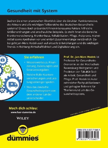 Buchcover und Innenansicht für das Buch: Das deutsche Gesundheitssystem für Dummies