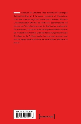 Buchcover und Innenansicht für das Buch: Die Ökonomisierung des Vertrauens