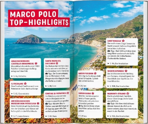 Buchcover und Innenansicht für das Buch: MARCO POLO Reiseführer Ischia