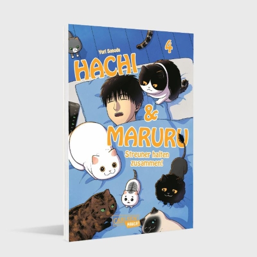 Buchcover und Innenansicht für das Buch: Tsure-neko Maruru to Hachi