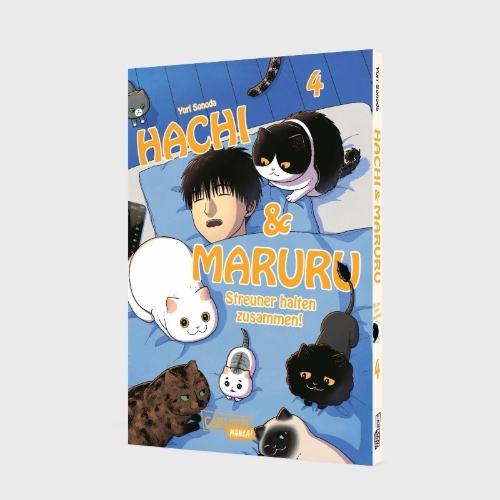 Buchcover und Innenansicht für das Buch: Tsure-neko Maruru to Hachi