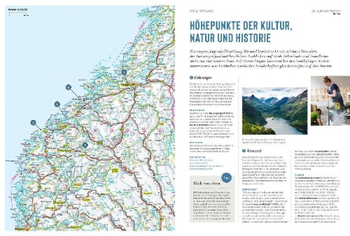 Buchcover und Innenansicht für das Buch: DUMONT Bildatlas Hurtigruten