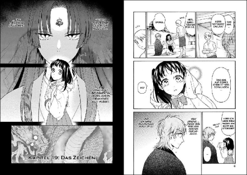 Buchcover und Innenansicht für das Buch: Ryuu no Hanayome Okotowari