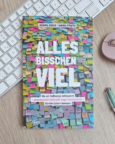 Buchcover und Innenansicht für das Buch: Alles bisschen viel