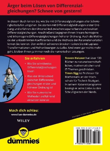 Buchcover und Innenansicht für das Buch: Differenzialgleichungen für Dummies