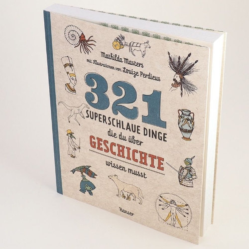 Buchcover und Innenansicht für das Buch: 321 superslimme dingen die je moet weten over geschiedenis