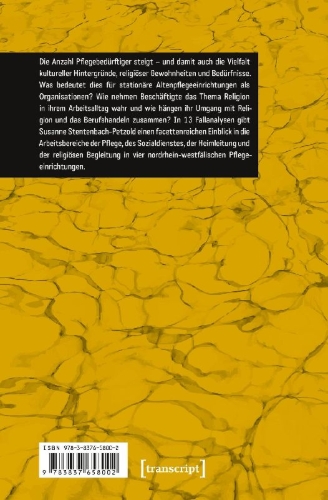 Buchcover und Innenansicht für das Buch: Religion in der Altenpflege