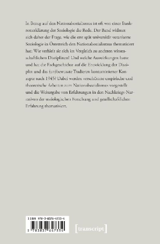 Buchcover und Innenansicht für das Buch: Die Soziologie und der Nationalsozialismus in Österreich