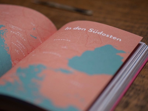 Buchcover und Innenansicht für das Buch: Reisehandbuch Europa mit dem Zug