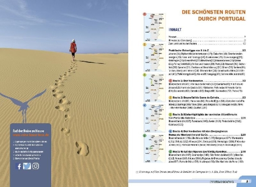 Buchcover und Innenansicht für das Buch: Reise Know-How Wohnmobil-Tourguide Portugal
