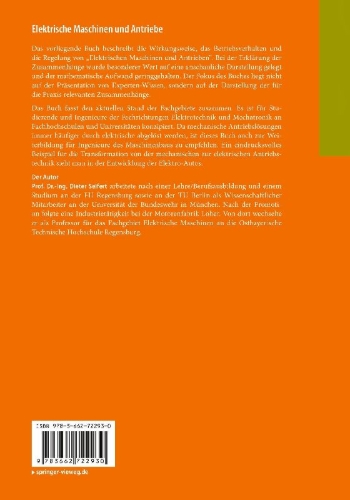 Buchcover und Innenansicht für das Buch: Elektrische Maschinen und Antriebe