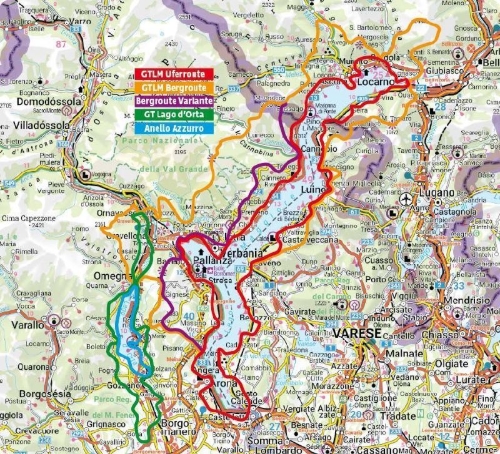 Buchcover und Innenansicht für das Buch: Grand Tour Lago Maggiore und Grand Tour Lago d'Orta
