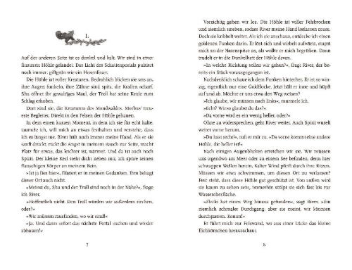 Buchcover und Innenansicht für das Buch: Secret Forest Academy. Der Seelendieb