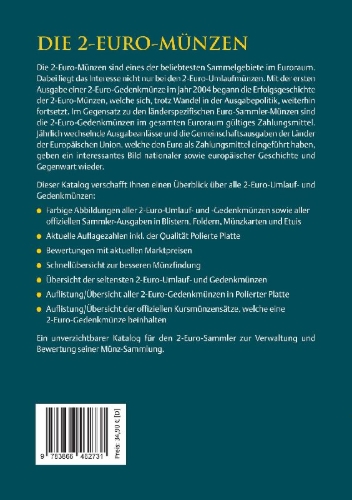 Buchcover und Innenansicht für das Buch: Die 2-Euro-Münzen