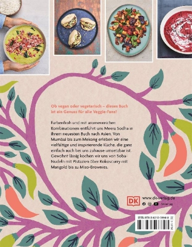 Buchcover und Innenansicht für das Buch: Asien vegetarisch