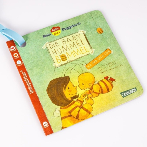 Buchcover und Innenansicht für das Buch: Baby Pixi (unkaputtbar) 155: Mein Baby-Pixi-Buggybuch: Baby Hummel Bommel - Ich hab dich lieb