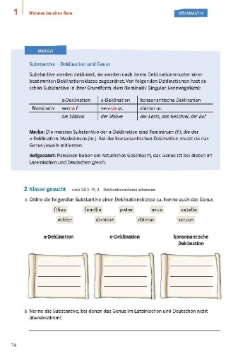 Buchcover und Innenansicht für das Buch: Pontes Gesamtband 1 (ab 2020) Das Trainingsbuch zum Schulbuch 1. Lernjahr.  Lektion 1-11