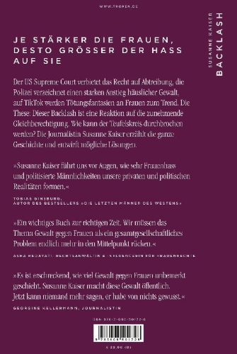 Buchcover und Innenansicht für das Buch: Backlash - Die neue Gewalt gegen Frauen