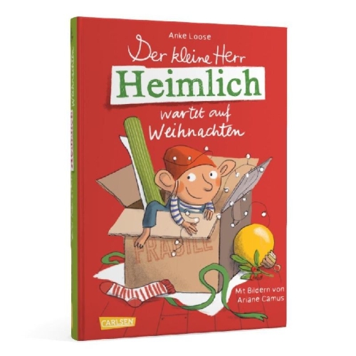 Buchcover und Innenansicht für das Buch: Der kleine Herr Heimlich wartet auf Weihnachten